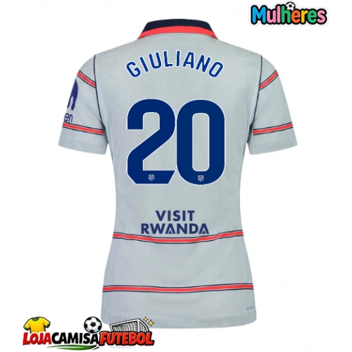 Camisa de Futebol Atletico Madrid Giuliano Simeone #20 Equipamento Alternativo Mulheres 2026-27 Manga Curta